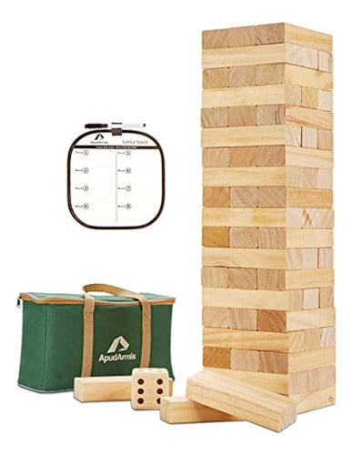 Apudarmis 60 Pcs Giant Tumble Tower, (apila Hasta 5 Pies) Ju 0