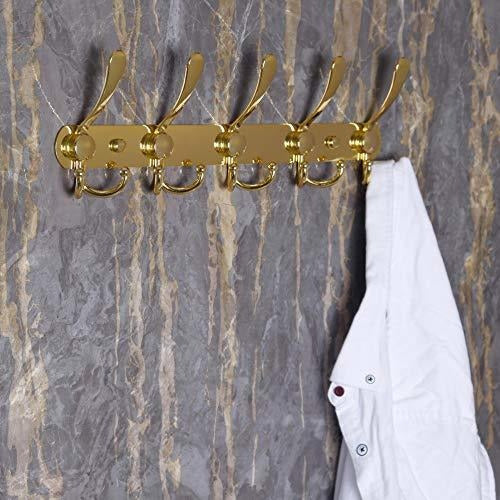 Dseap Gold Stainless Steel Wall Mounted Coat Rack 2