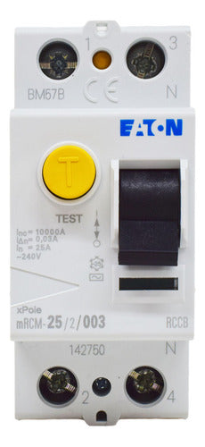 Eaton Moeller Bipolar 25A 30mA Differential Circuit Breaker 1