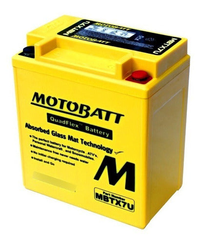 Motobatt Quadflex 12V 8 Ah MBTX7U YTX7L-BS YTZ8V Motorcycle Battery 0