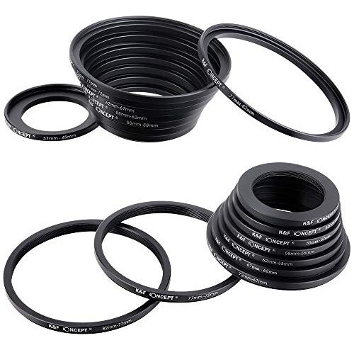 K&f Concept 18 Pieces Filter Ring Adapter Set, Camera Lens F 0