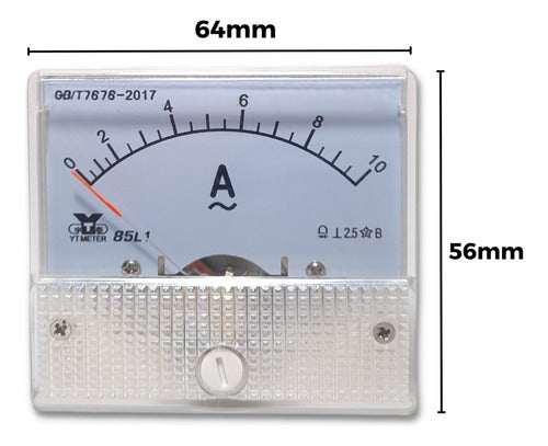 Amperímetro Analogico Painel Ca5 - 10a Corrente Alternada 3