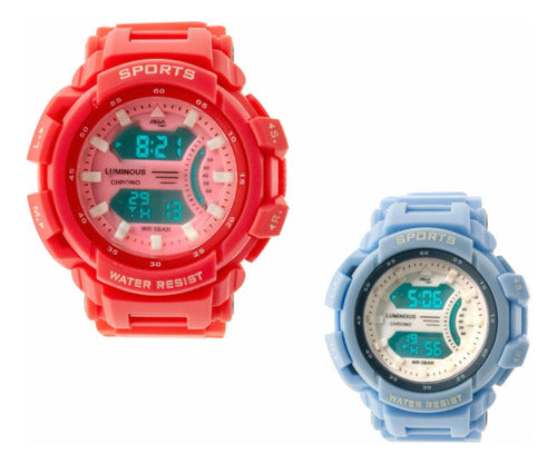 Reloj Sumergible Digital Para Mujer Niños Alarma Luz 13cs 1