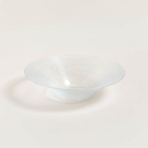 Modern Glass Bowl with Stripes Ponto 27cm 0