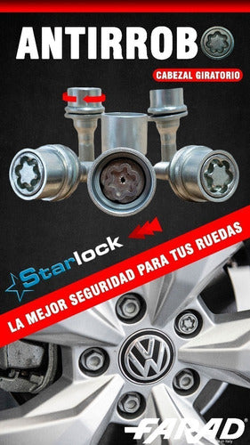 Farad Antirrobo Starlock Giratorias P/ Toyota Corolla Cross 4