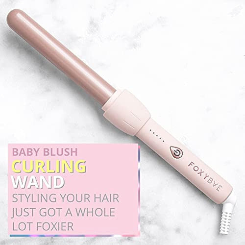 FoxyBae Baby Blush Professional Curling Wand - Easy to Use 1