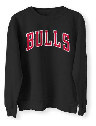 Personalizada Chicago Bulls Logo Crew Neck Sweatshirt Black 0