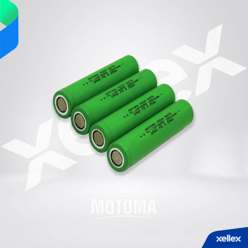 Motoma 5 X 18650 Rechargeable Batteries 3.7V High Discharge Current 2500mAh 2