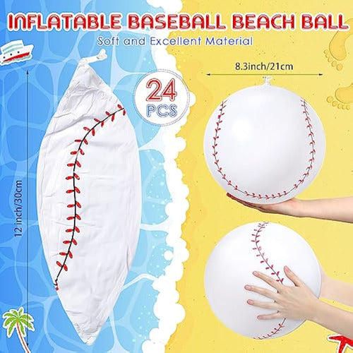 Wettarn 24 Pelotas Inflables De Béisbol De Playa 2