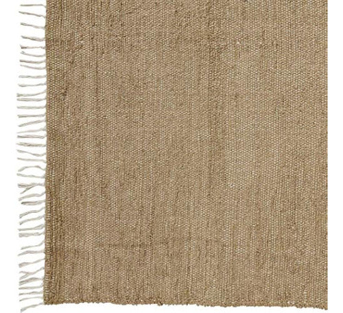 Vhc Brands Burlap Natural Chindi/rag Rug, 1'8  X 2'6 2