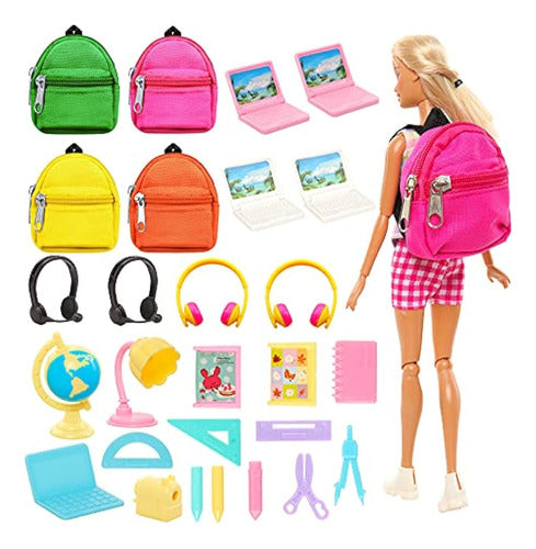 Joyfun 27 Pieces Travel Accessories Set for Dolls 0