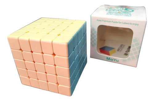 Moyu Cubo Magico Meilong 5x5 Pastel Multicolorido Shp Tuni 0