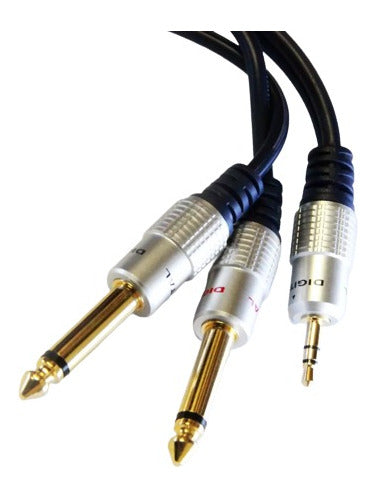 Audio Mini Plug Stereo Cable X 2 Plug Braided. Puresonic 0