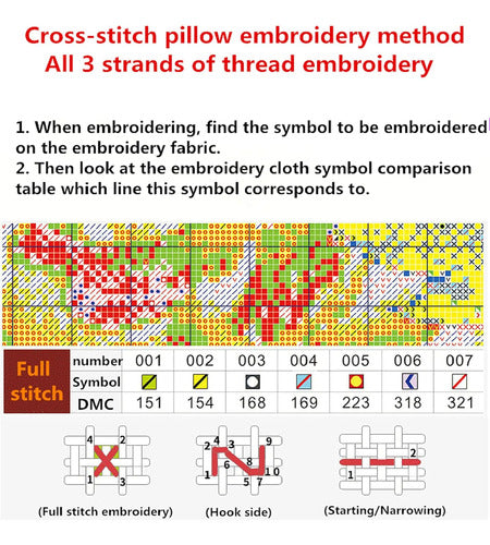 Joyhoor Cross-Stitch Kit for Beginners, Santa Claus, 45x45cm 6