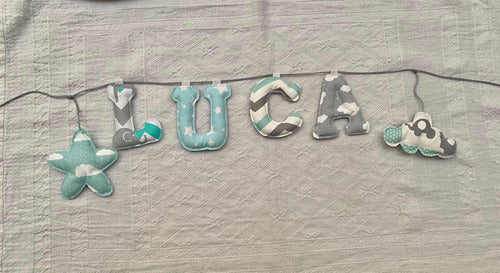Fabric Letter Garland 4 Letters 1
