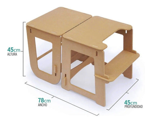 Montessori Plywood Waldorf Learning Tower Children's Table FL 5