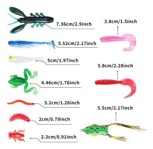 LASER·FISH Fishing Lures Baits Hooks Fly Fishing Kit 93 Pieces 3