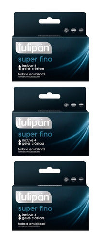 Tulipán Preservativos Látex Super Fino 3 Cajas X12u Discreto 0