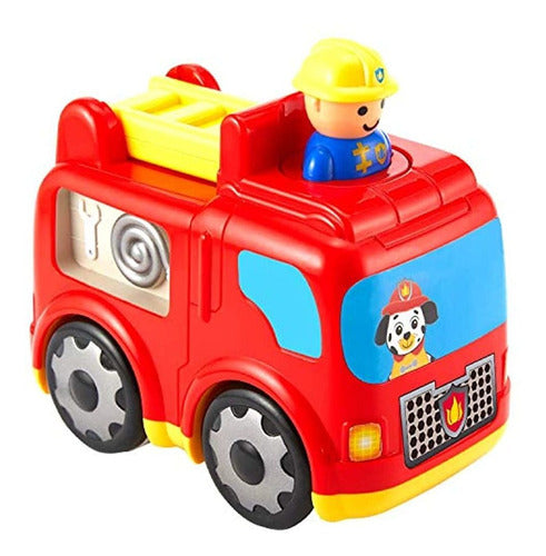 Kidoozie Press 'n Zoom Fire Engine - Activity Toy 0