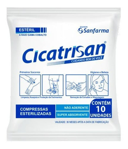 Cicatrisan Em Gaze Nao Aderente Esteril 40x10 Santafarma 0