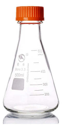 Frasco Erlenmeyer Com Tampa De Rosca Cap. 250 Ml 0