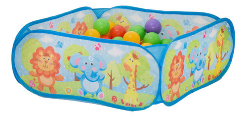 Foldable Square Playpen for Babies 70 x 70 with 50 Balls 4
