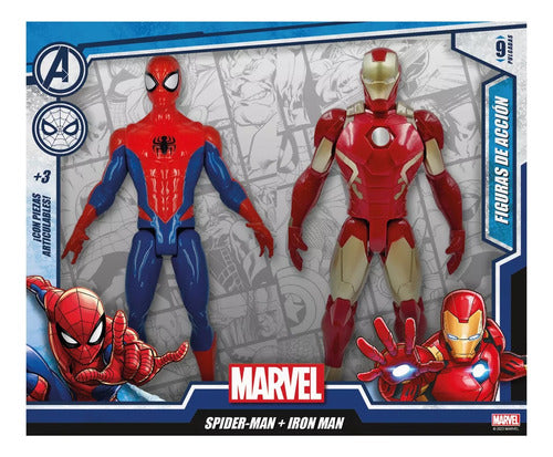 Sebigus Marvel Spiderman and Ironman Articulated Figures 23 cm 0