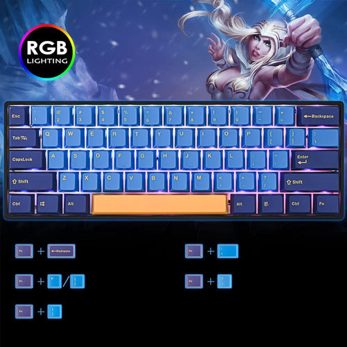 Ussixchare Nautilus 60% Teclado Mecánico Teclado Para Juegos 3