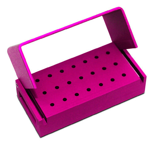 Metallic Pink Bur Holder for 24 Burs. Microdont 0