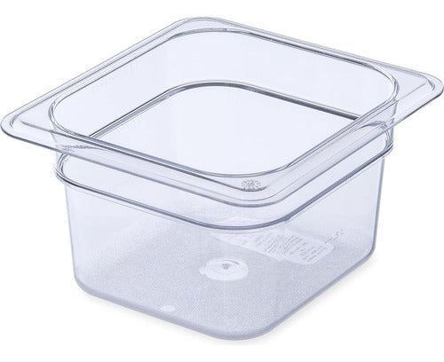 CFS Plastic Food Pan 1/6 Size 4 Inches Deep Clear 0