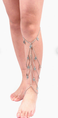Body Chain - Leg Chain with Coins in Gold or Silver 0