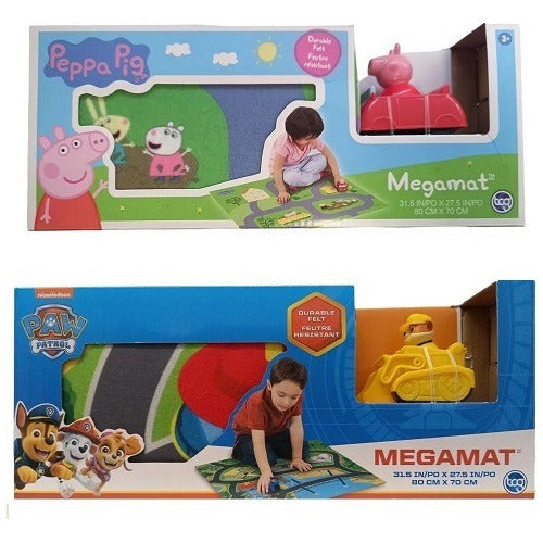 Megamat Paw Patrol Peppa Pig Rug with Vehicle 0