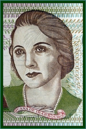 Juana De Ibarbourou - Uruguay Poesia - Lámina 45x30 Cm. 1