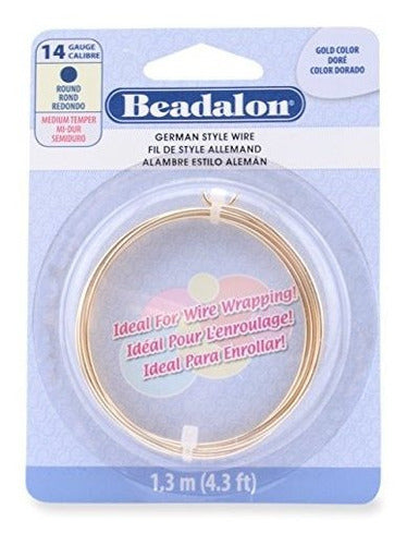 Beadalon German Style Wire, Round, Gold Color 0