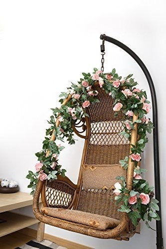 Jinway 2 Unids16ft Falso Rose Vine Garland Flores Artificial 4