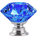 Diamond Shaped Blue Glass Cabinet Knobs - 12 Pcs 0