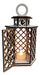 White Laminated MDF Lantern with LED Candles 0