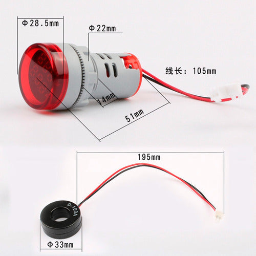 Marimon Electrónica Voltimetro Amperimetro Digital Led Ac 50 A 500vac. 100 Amper 1