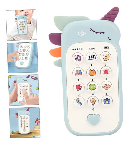 Musical Baby Phone With Educational Light - Unicorn 1