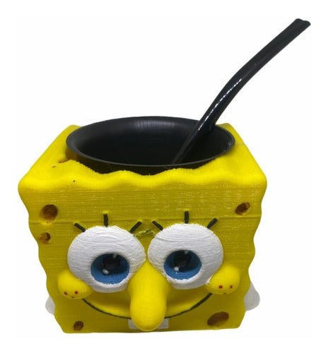 Mate Bob Esponja Con Bombilla Impresión 3d 0