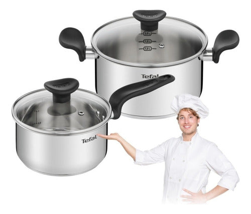 Tefal Primary Set Casserole 16 Cm and Pot 20 Cm 0