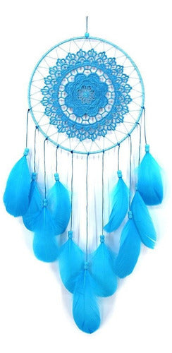 Tellpet Dream Catcher Wall Decor, Blue Decoration 0