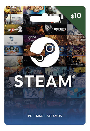 Tarjeta De Regalo Steam 10usd Argentina 0