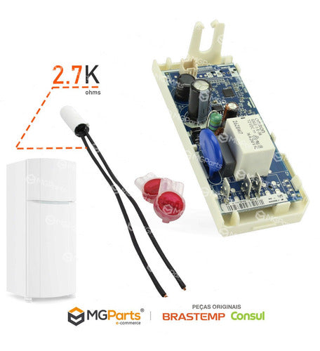 Kit Placa Controle E Sensor 2.7k Geladeira Consul Crd37 1