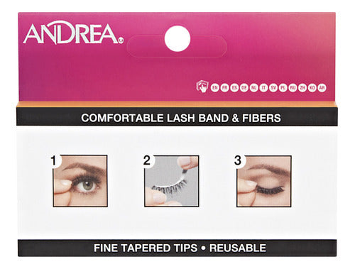 Andrea Strip Lashes Black N°105 False Eyelashes Strip Set 3