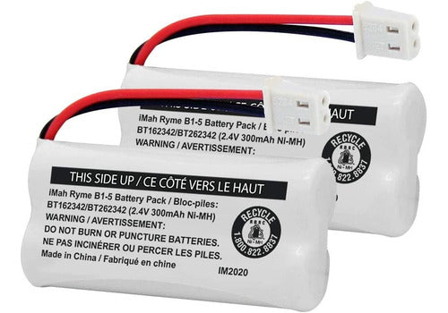 Imah 2 Batteries for Bt162342 Bt262342, 2.4 V 300 Mah Cs6719 0