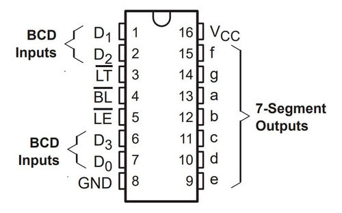 Integrado Cd4511 Dip Cd4511b Cd4511be Driver Display Nubbeo 1