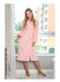 Long Plain Frizzed Cotton Robe Women 1