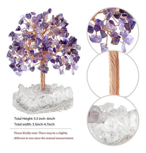 Rockcloud Crystal Money Tree Handmade with Cluster Base 1