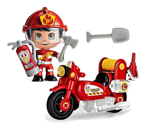 Pinypon Action Moto Bombero C/fig 15636 Sobreruedasjuguetes 2